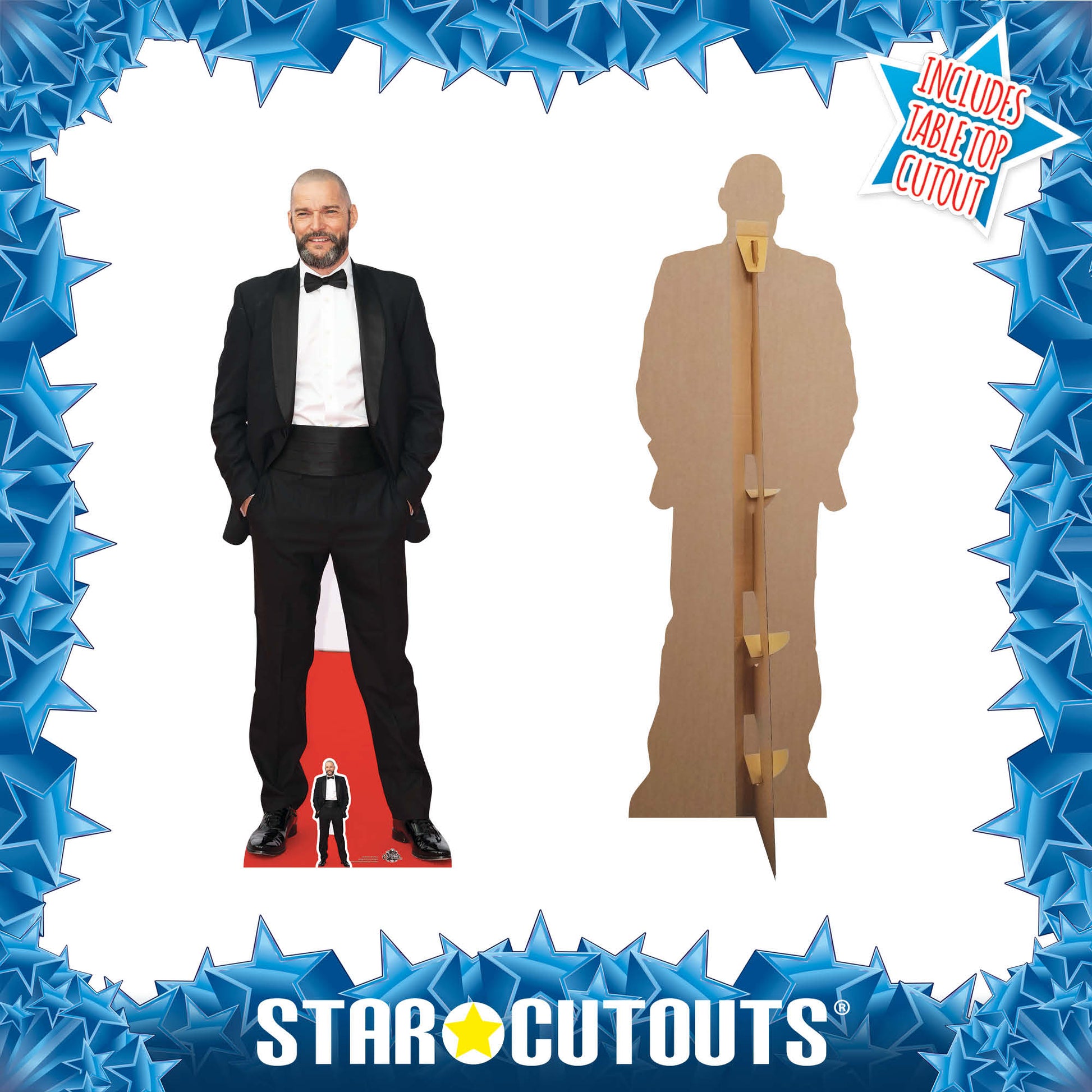 CS753 Fred Sirieix Maitre De First Dates Height 180cm Lifesize Cardboard Cut Out With Mini - mycardboardcutout