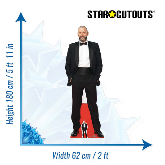 CS753 Fred Sirieix Maitre De First Dates Height 180cm Lifesize Cardboard Cut Out With Mini - mycardboardcutout