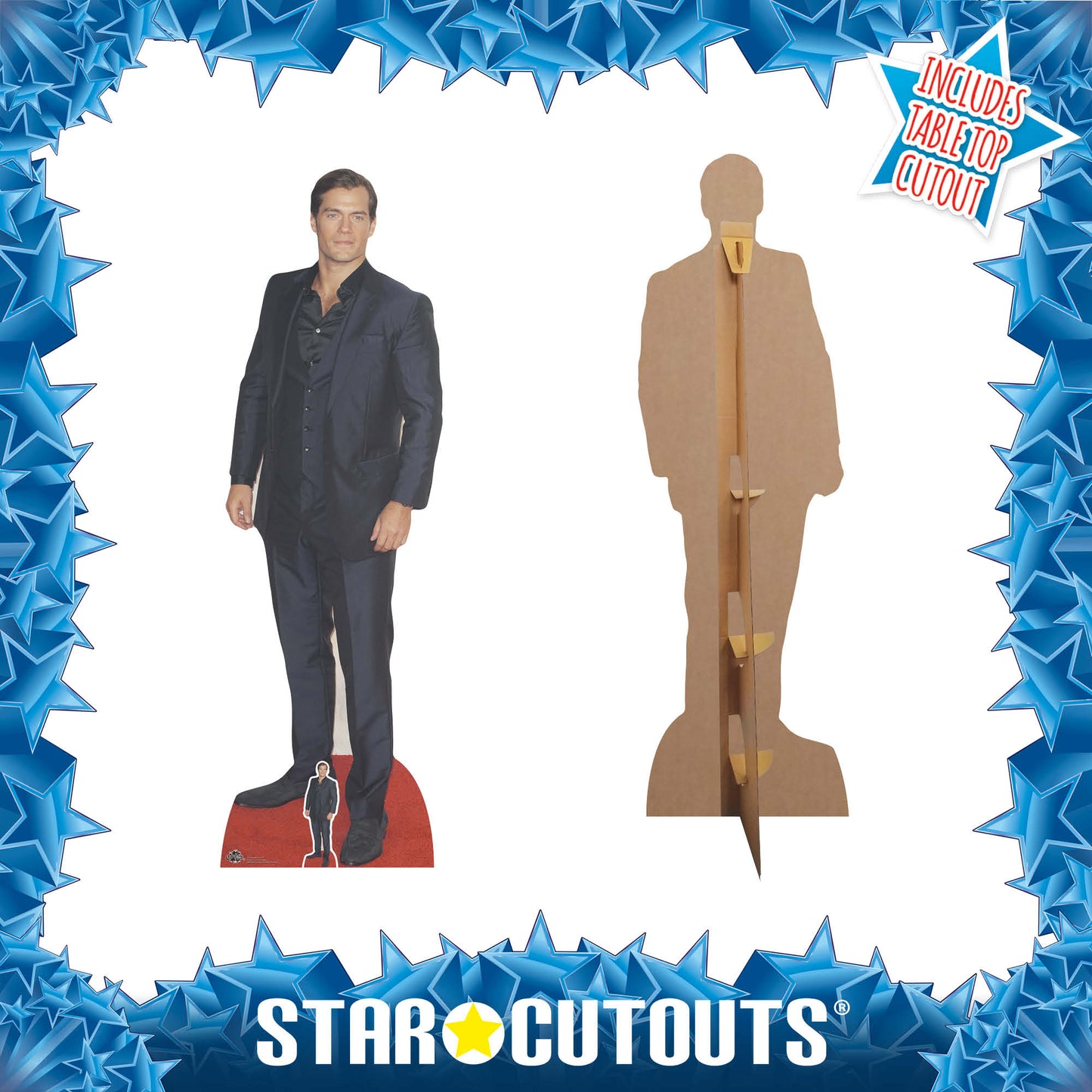 CS768 Henry Cavill Height 185cm Lifesize Cardboard Cut Out With Mini - mycardboardcutout