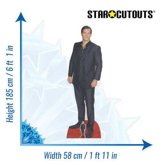 CS768 Henry Cavill Height 185cm Lifesize Cardboard Cut Out With Mini - mycardboardcutout