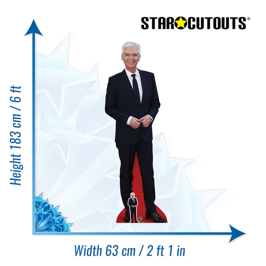 CS773 Philip Schofield Height 183cm Lifesize Cardboard Cut Out With Mini - mycardboardcutout