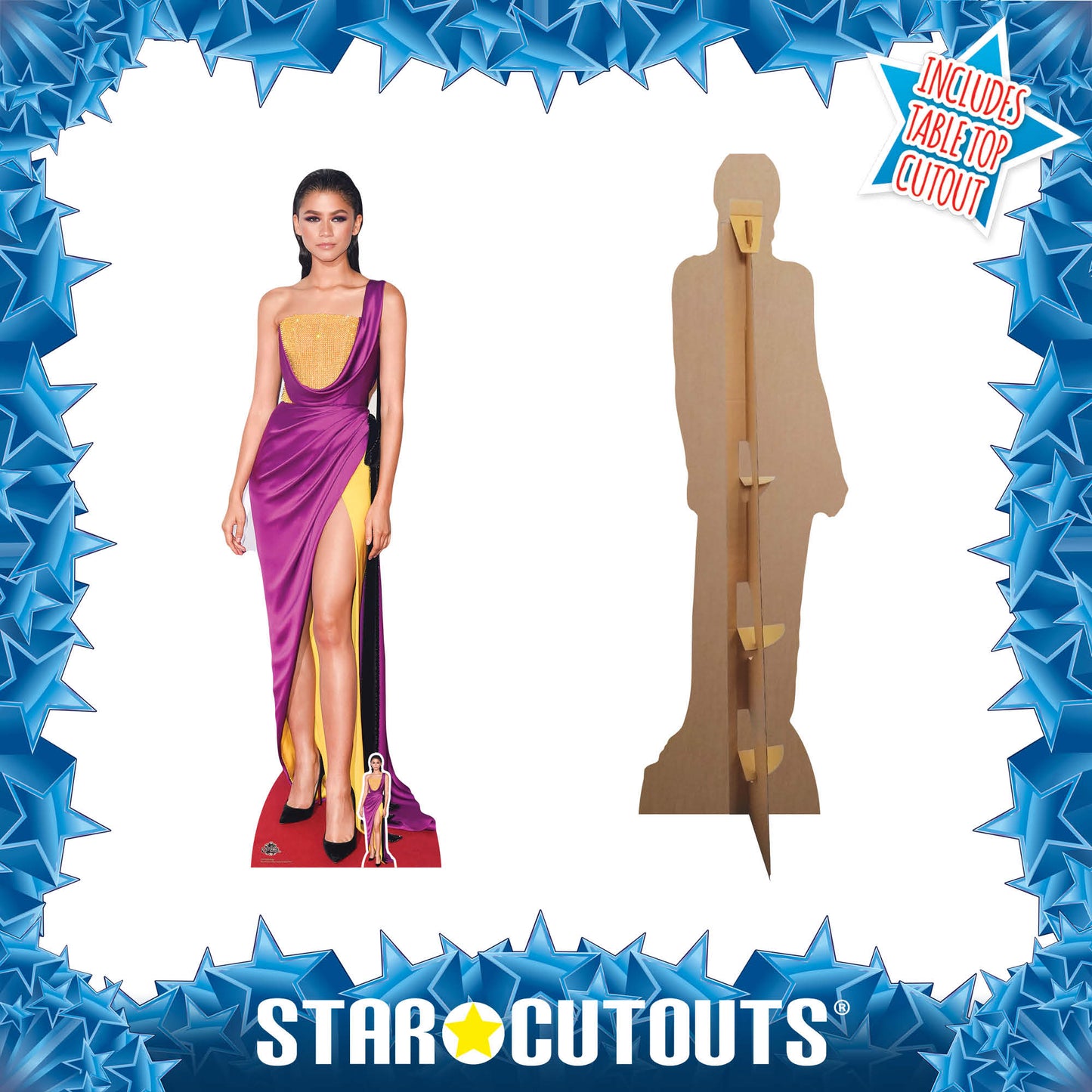 CS779 Zendaya Dancer Singer Actress Height 181cm Lifesize Cardboard Cut Out With Mini - mycardboardcutout
