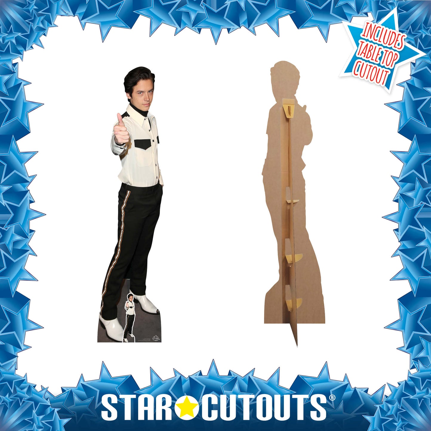 CS789 Cole Sprouse Height 184cm Lifesize Cardboard Cut Out With Mini - mycardboardcutout