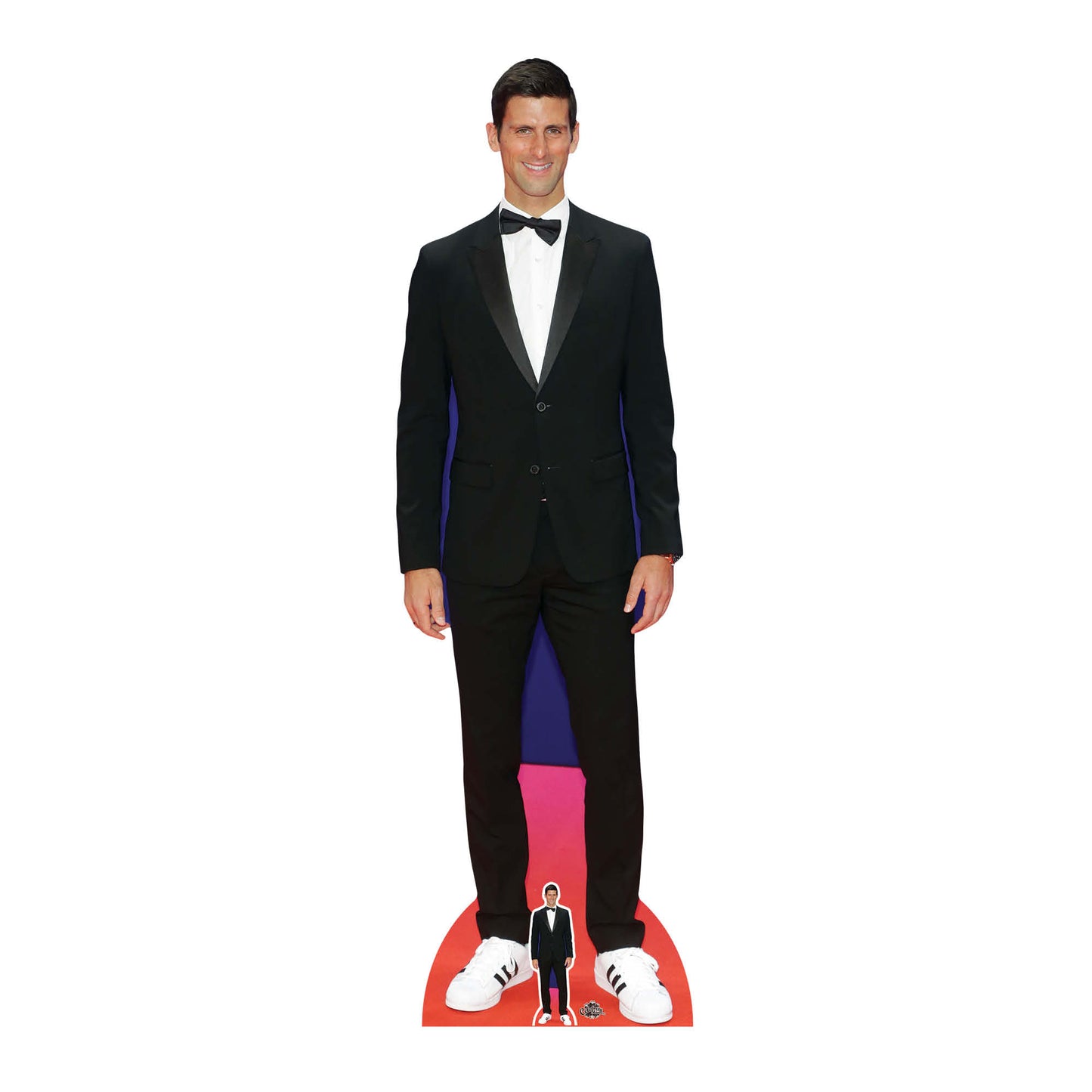 CS793 Novak Djokovic Tennis Player Smart Black Suit Height 190cm Lifesize Cardboard Cut Out With Mini - mycardboardcutout