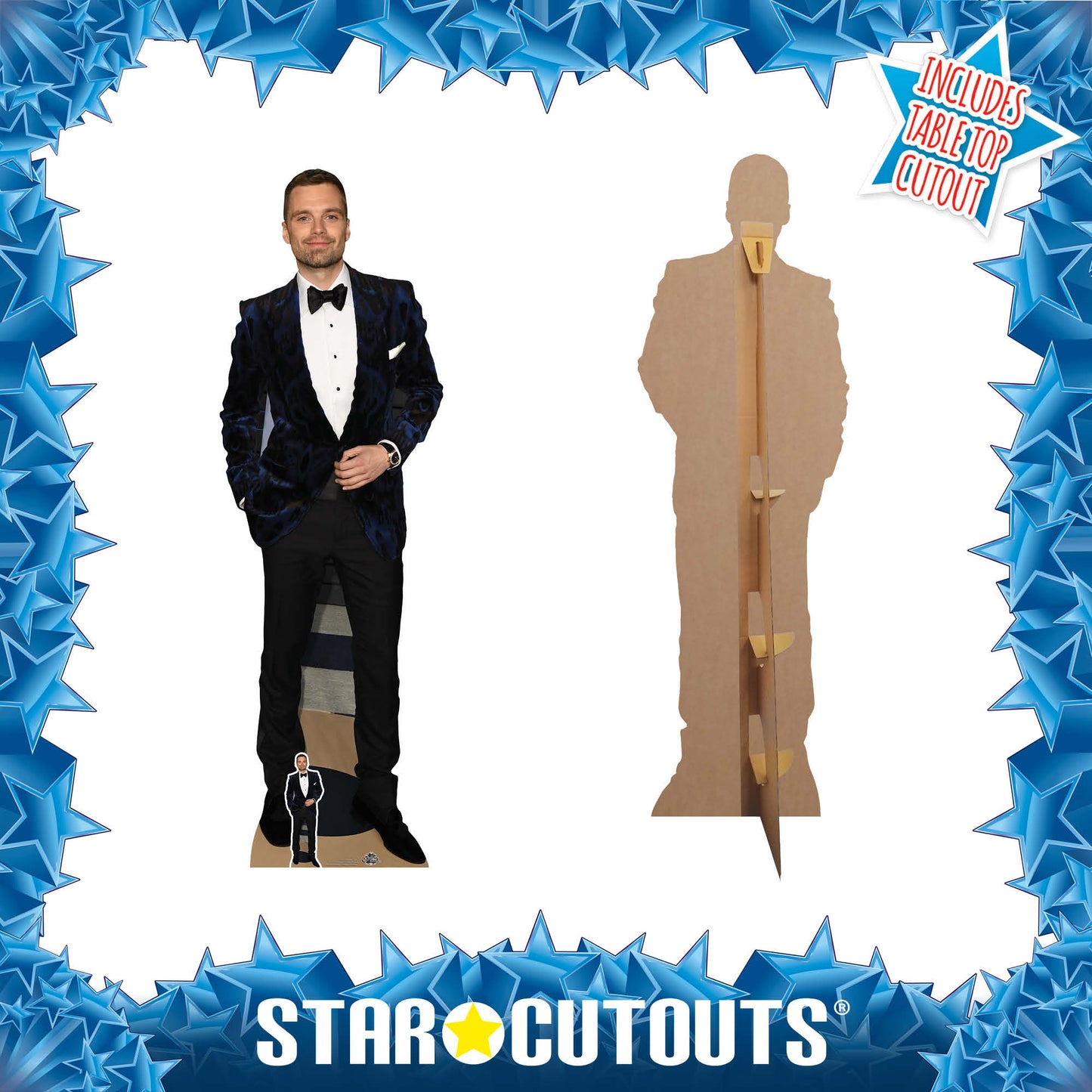 CS803 Sebastian Stan Height 184cm Lifesize Cardboard Cut Out With Mini - mycardboardcutout