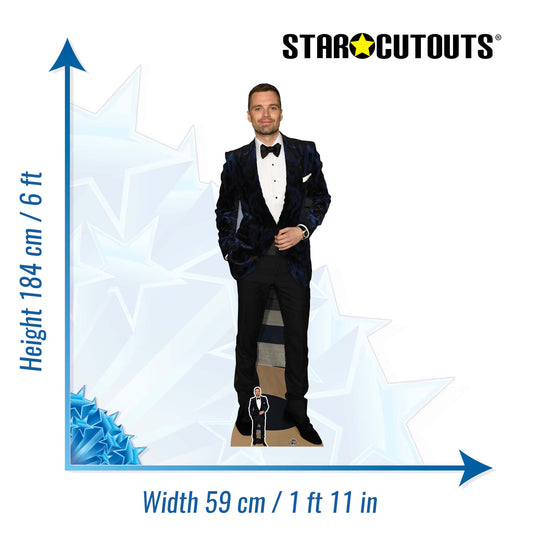 CS803 Sebastian Stan Height 184cm Lifesize Cardboard Cut Out With Mini - mycardboardcutout