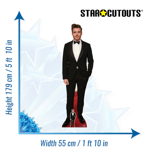 CS816 Richard Madden Bowtie Bodyguard Height 179cm Lifesize Cardboard Cut Out With Mini - mycardboardcutout
