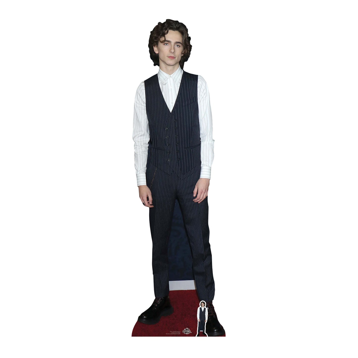 CS817 Timothee Chalamet King Waistcoat Height 179cm Lifesize Cardboard Cut Out With Mini - mycardboardcutout