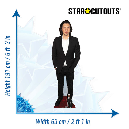 CS818 Adam Driver Height 191cm Lifesize Cardboard Cut Out With Mini - mycardboardcutout