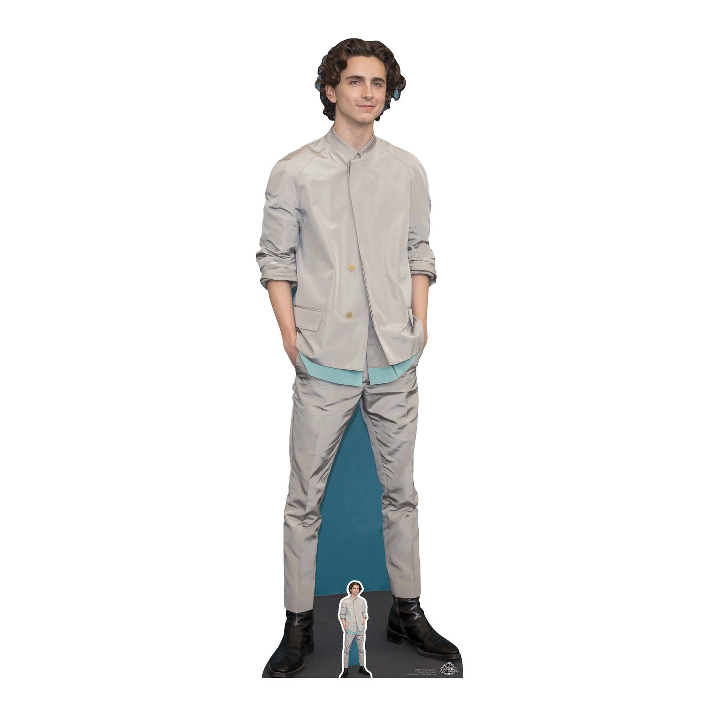 CS827 Timothee Hal Chalamet American Actor Height 179cm Lifesize Cardboard Cut Out With Mini - mycardboardcutout