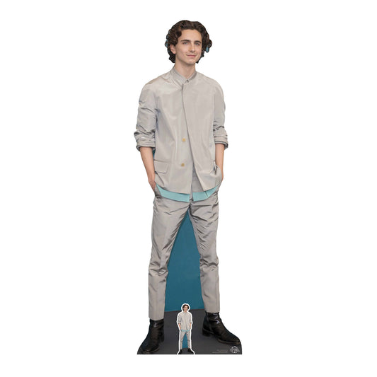 CS827 Timothee Hal Chalamet American Actor Height 179cm Lifesize Cardboard Cut Out With Mini - mycardboardcutout
