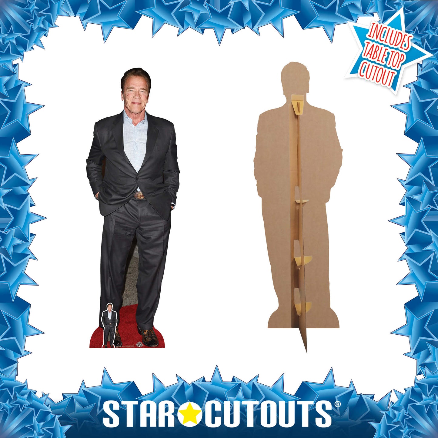 CS832 Arnold Schwarzenegger Height 188cm Lifesize Cardboard Cut Out With Mini - mycardboardcutout
