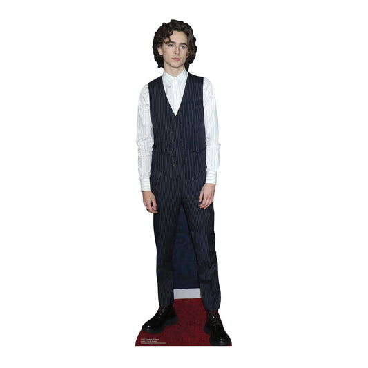 CS837 Timothee Chalamet King Star Mini Waistcoat Height 89cm Small Cardboard Cut Out - mycardboardcutout