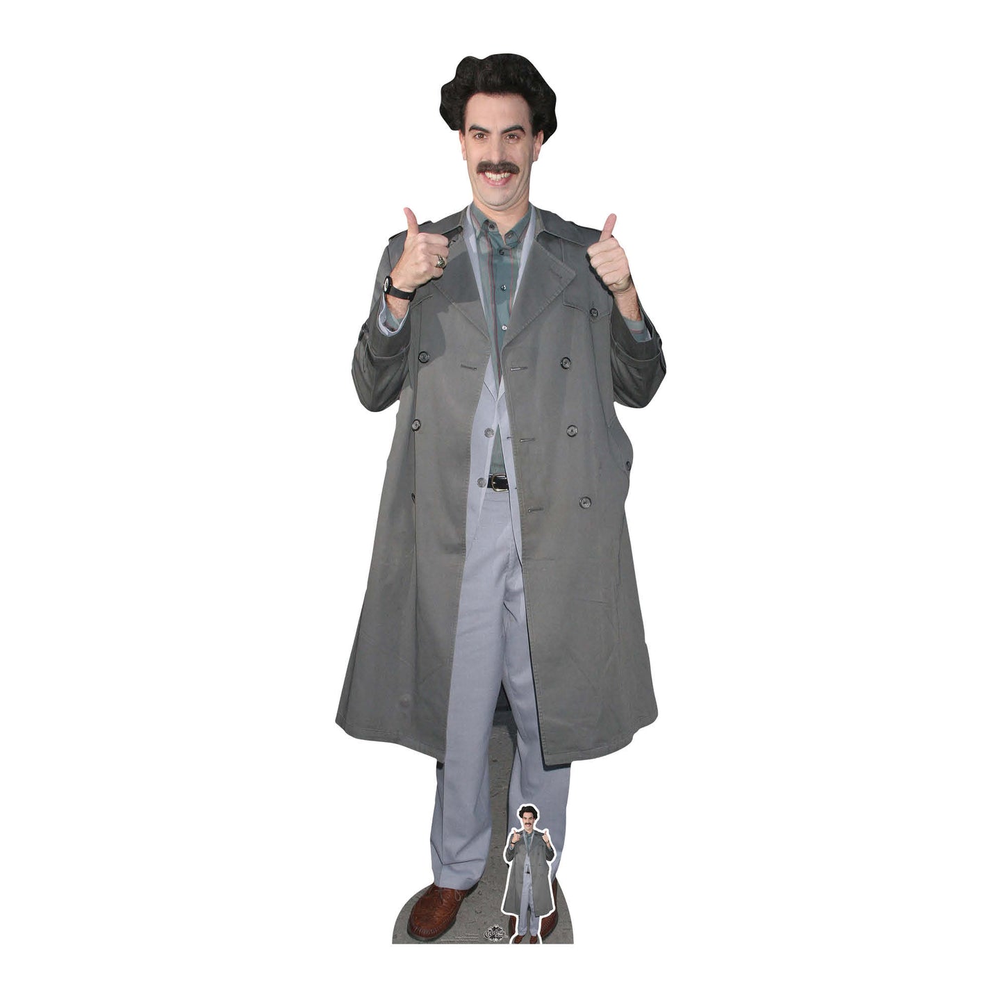 CS839 Borat Sacha Baron Cohen Height 191cm Lifesize Cardboard Cut Out With Mini - mycardboardcutout