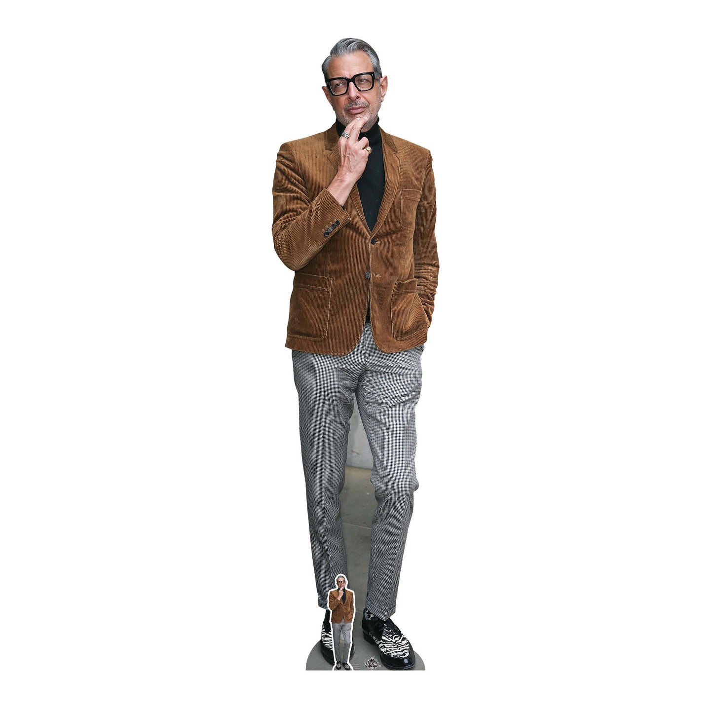 CS854 Jeff Goldblum (Suede Jacket) Height 194cm Lifesize Cardboard Cut Out With Mini - mycardboardcutout