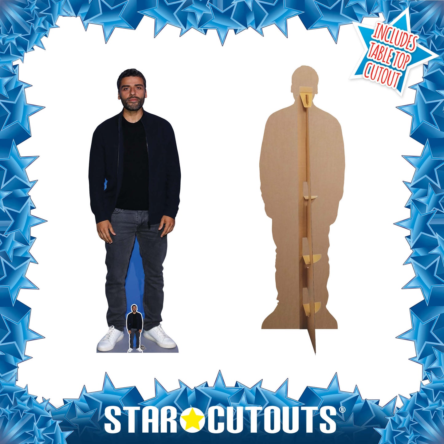 CS862 Oscar Issac Actor Height 175cm Lifesize Cardboard Cut Out With Mini - mycardboardcutout