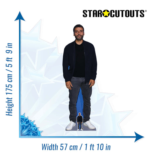 CS862 Oscar Issac Actor Height 175cm Lifesize Cardboard Cut Out With Mini - mycardboardcutout