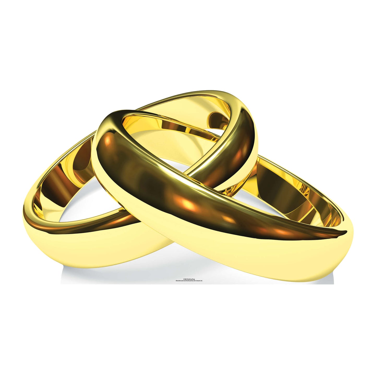 SC880 Wedding Rings Cardboard Cut Out Height 90cm - mycardboardcutout