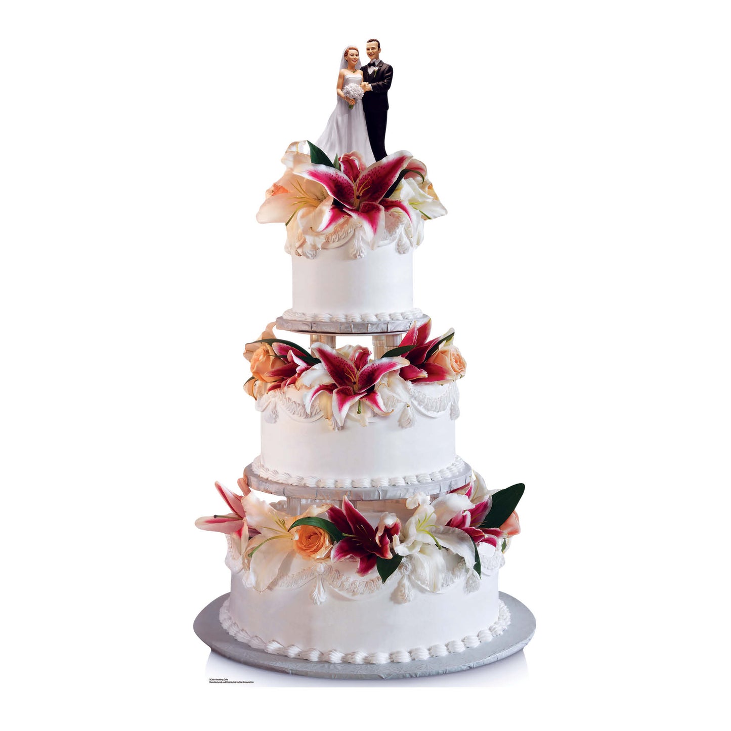 SC881 Wedding Cake Cardboard Cut Out Height 180cm - mycardboardcutout