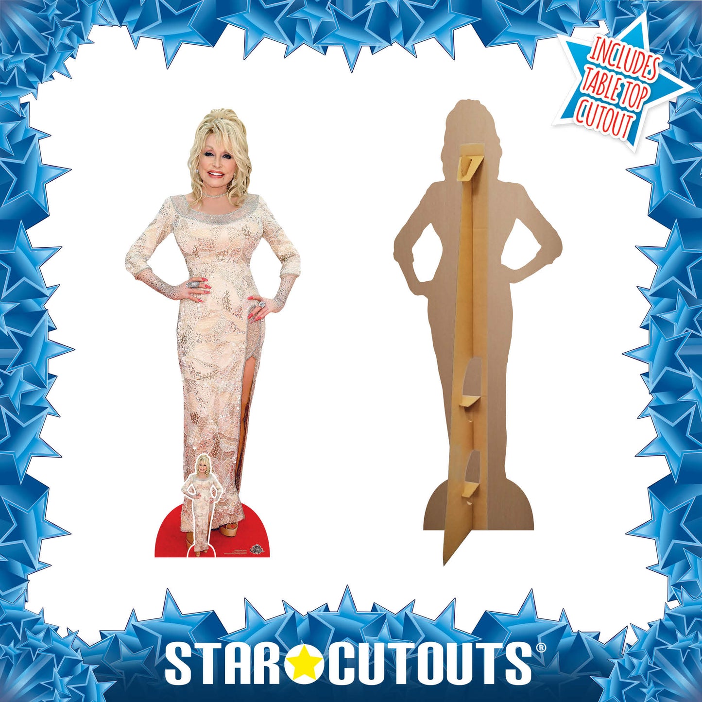 CS889 Dolly Parton Height 161cm Lifesize Cardboard Cut Out With Mini - mycardboardcutout