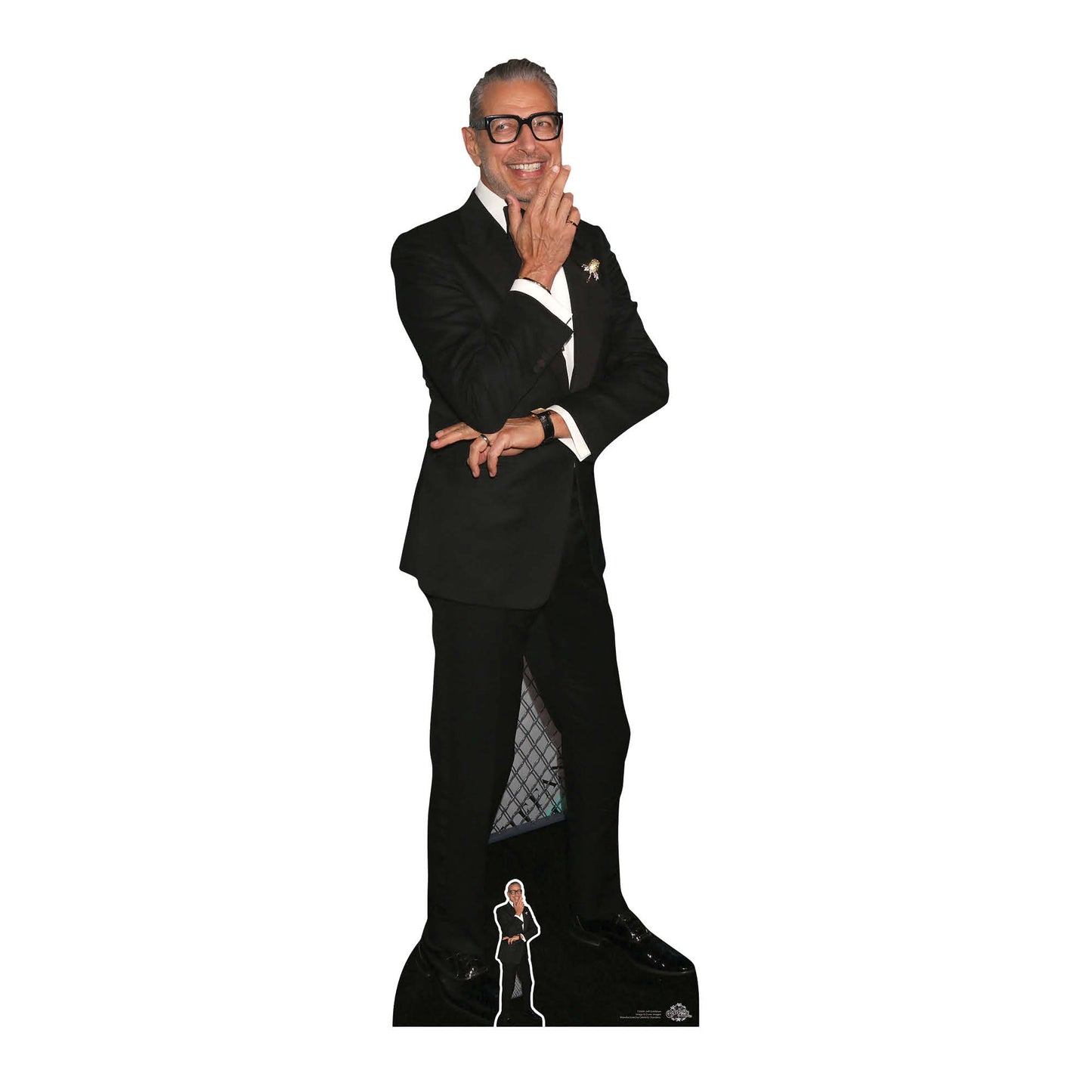 CS909 Jeff Goldblum (Black Suit) Height 194cm Lifesize Cardboard Cut Out With Mini - mycardboardcutout