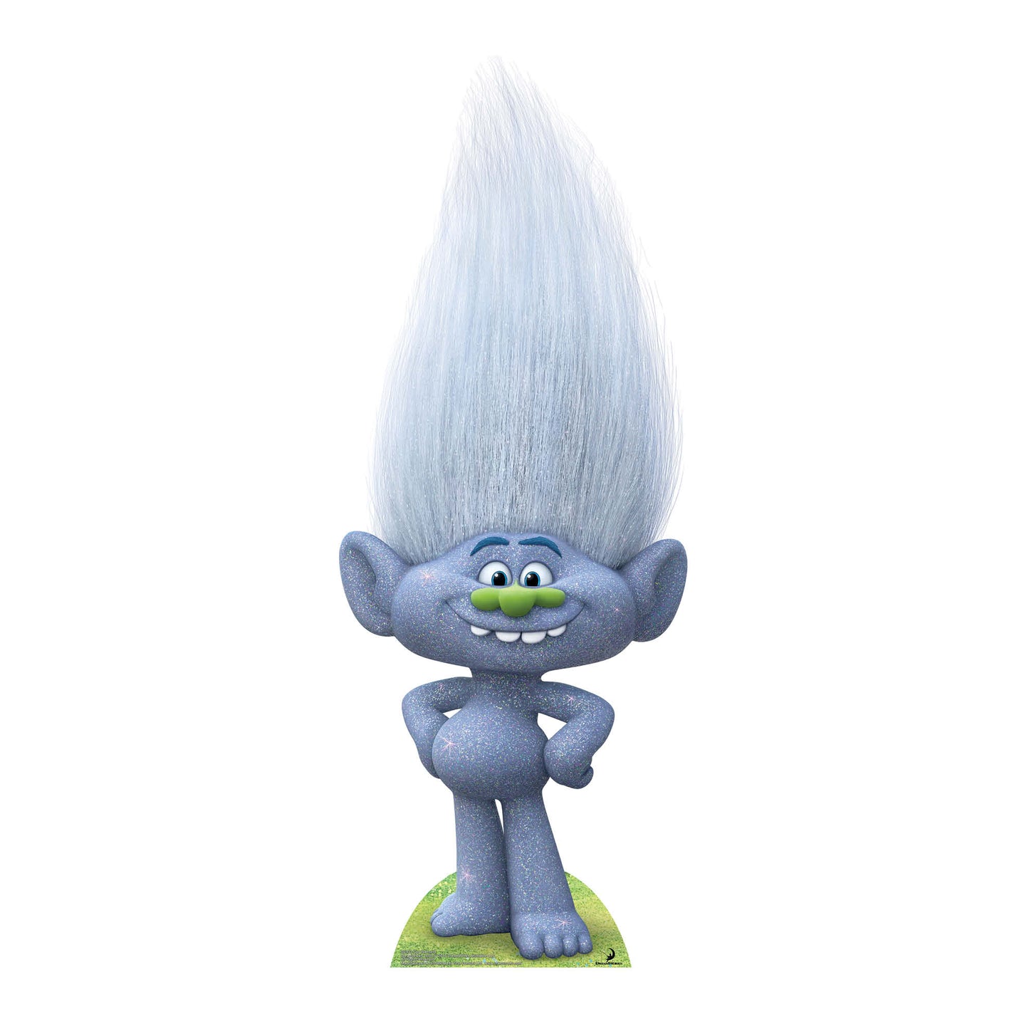 Glittery Grey Troll Guy Diamond Cardboard Cutout - mycardboardcutout