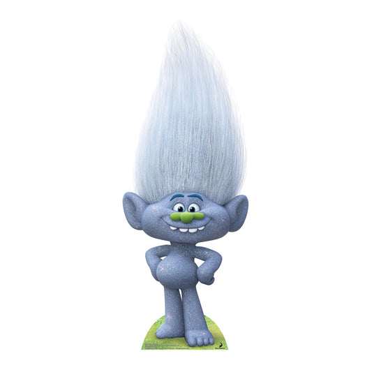 Glittery Grey Troll Guy Diamond Cardboard Cutout - mycardboardcutout