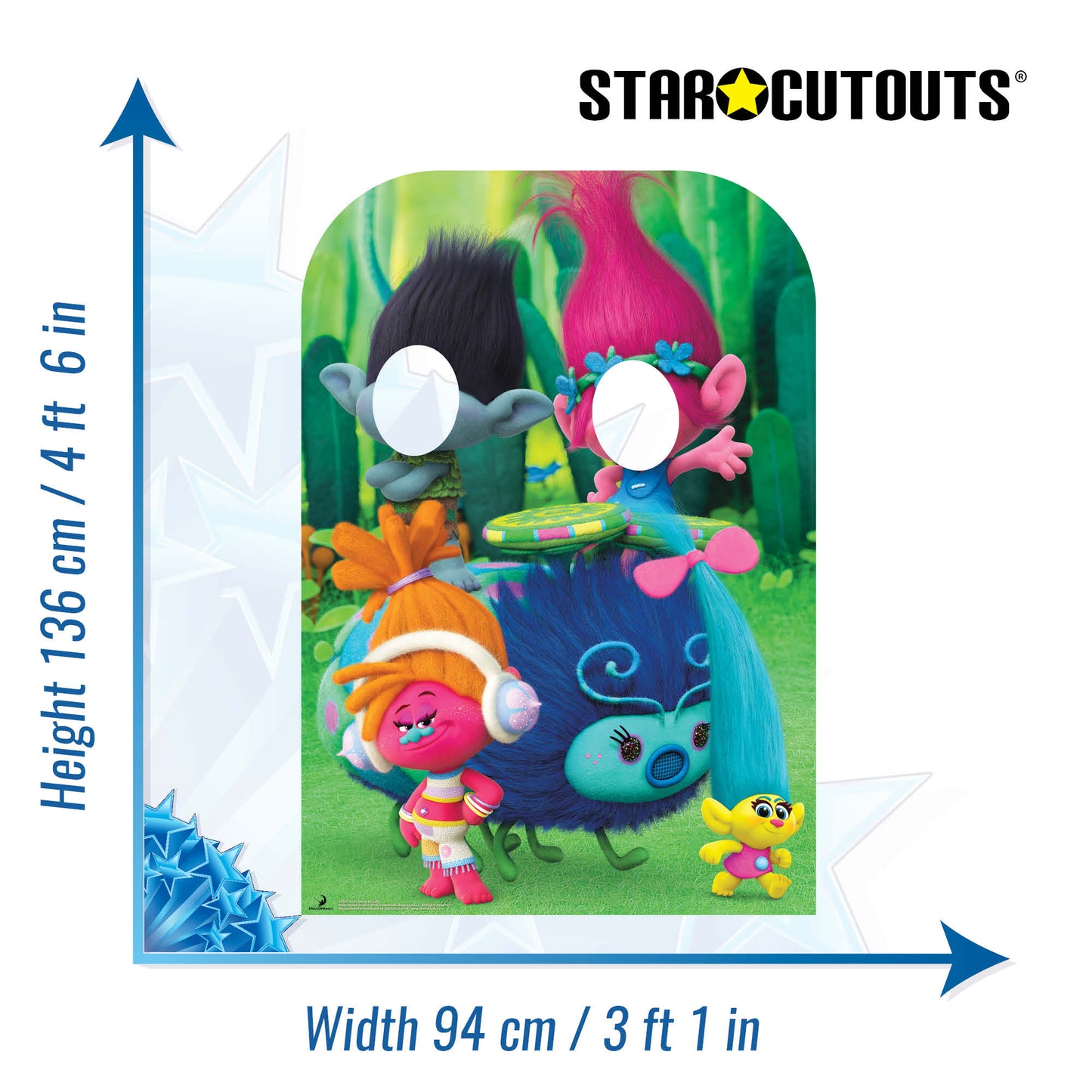 Trolls Stand-In (Can't Stop the Feeling Left) Cardboard Cutout - mycardboardcutout