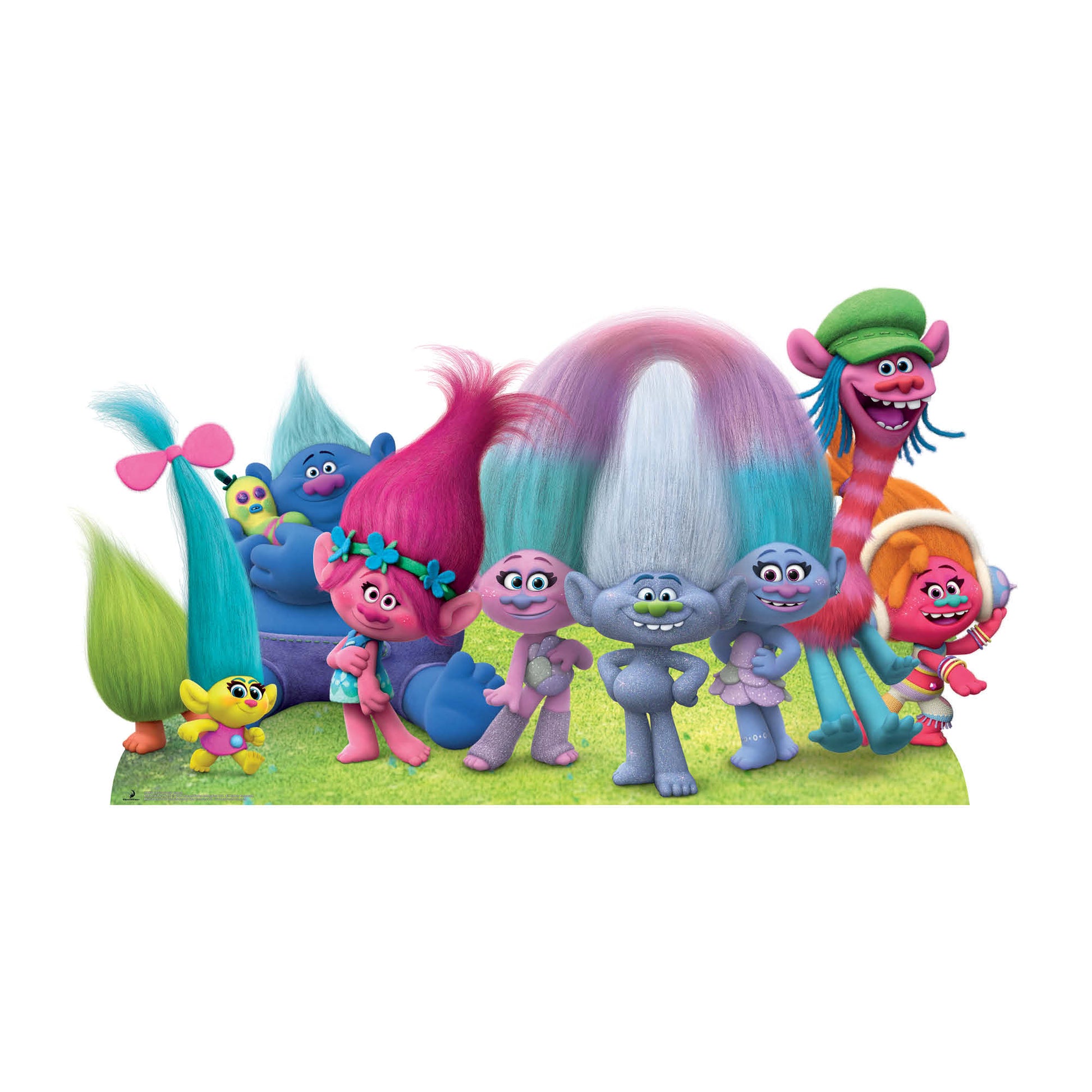 Trolls True Colours Group Cutout Cardboard Cutout - mycardboardcutout