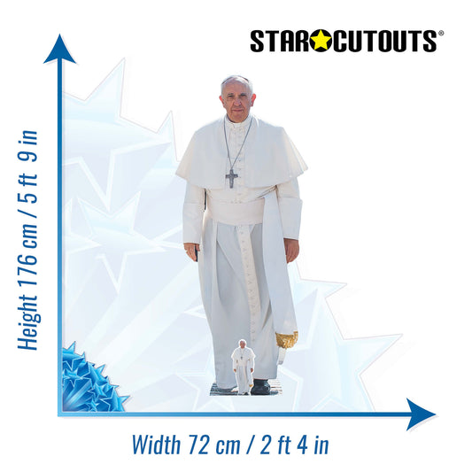 Pope Francis Cardboard Cut Out Height 176cm - mycardboardcutout