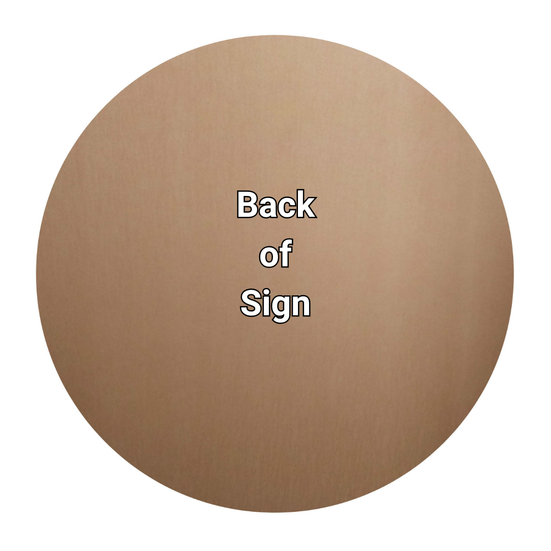 Custard Cream Circle Signs Personalise Choose Size and Material
