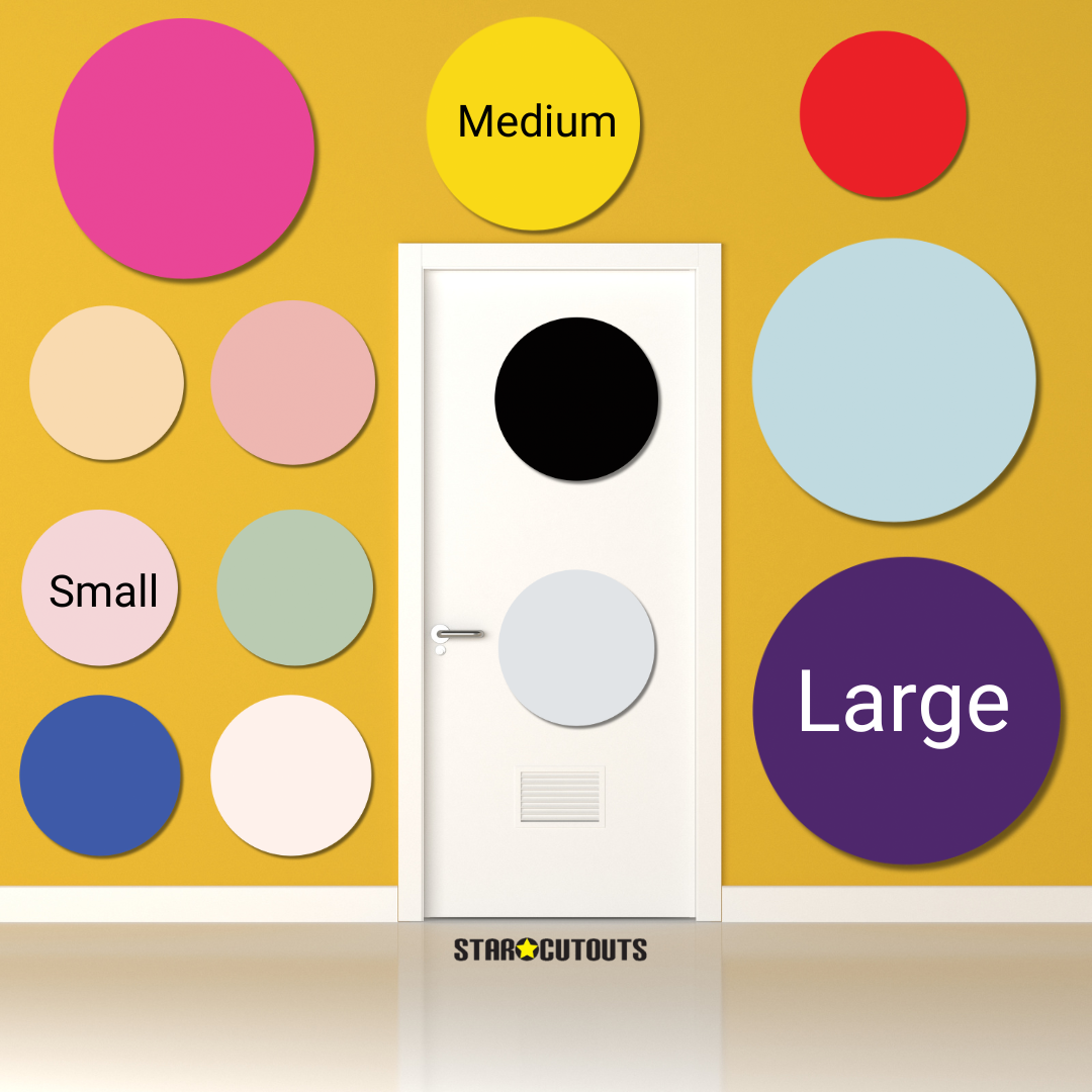 Custard Cream Circle Signs Personalise Choose Size and Material