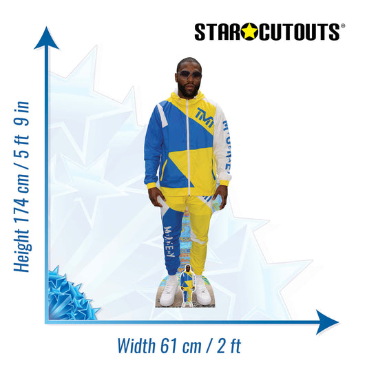 CS1024 Floyd Mayweather Height 174cm Lifesize Cardboard Cut Out With Mini - mycardboardcutout