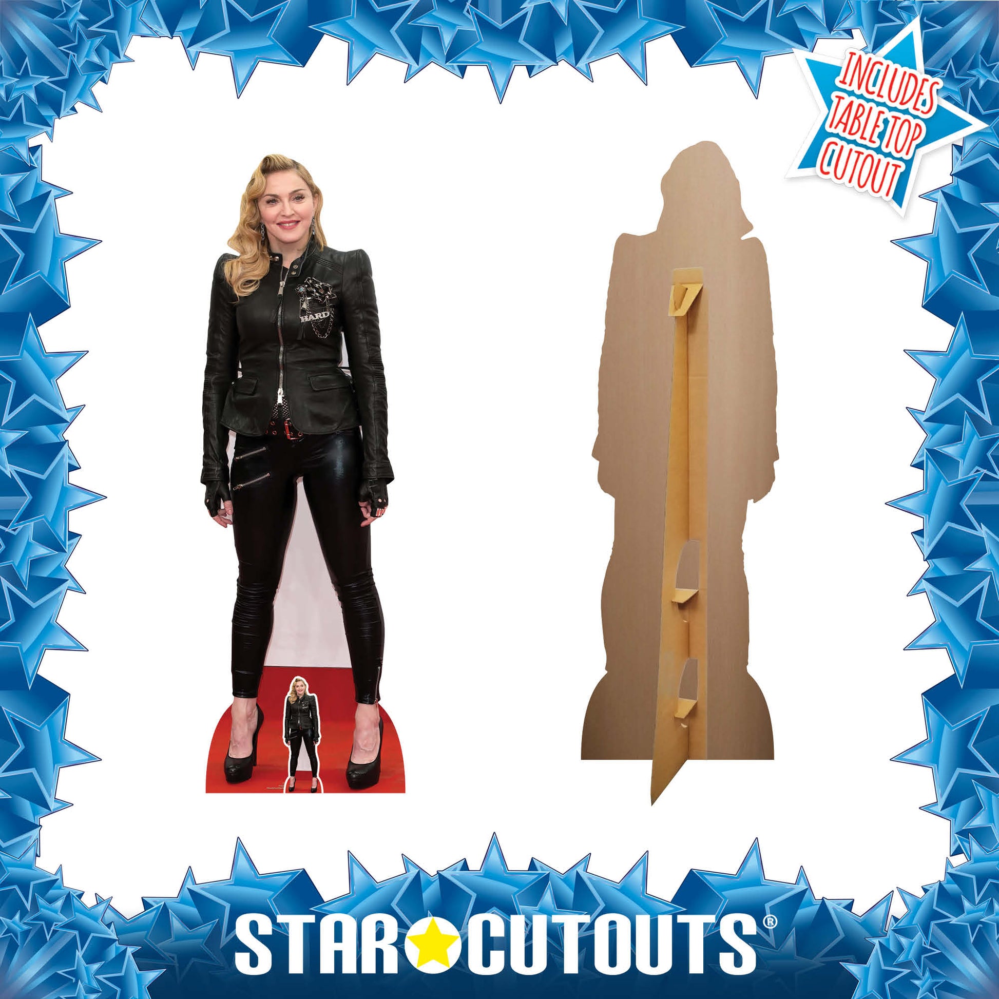 CS1030 Madonna Height 180cm Lifesize Cardboard Cut Out With Mini - mycardboardcutout