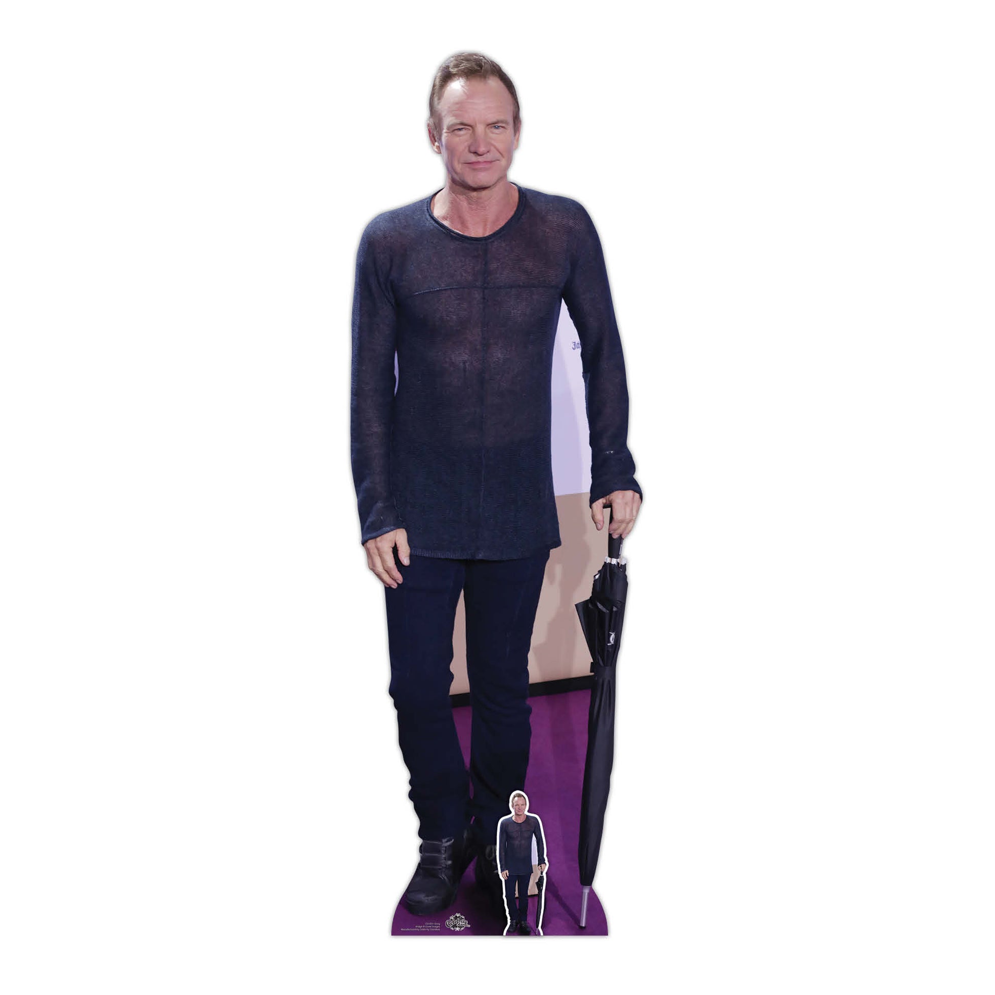 CS1031 Sting Height 170cm Lifesize Cardboard Cut Out With Mini - mycardboardcutout