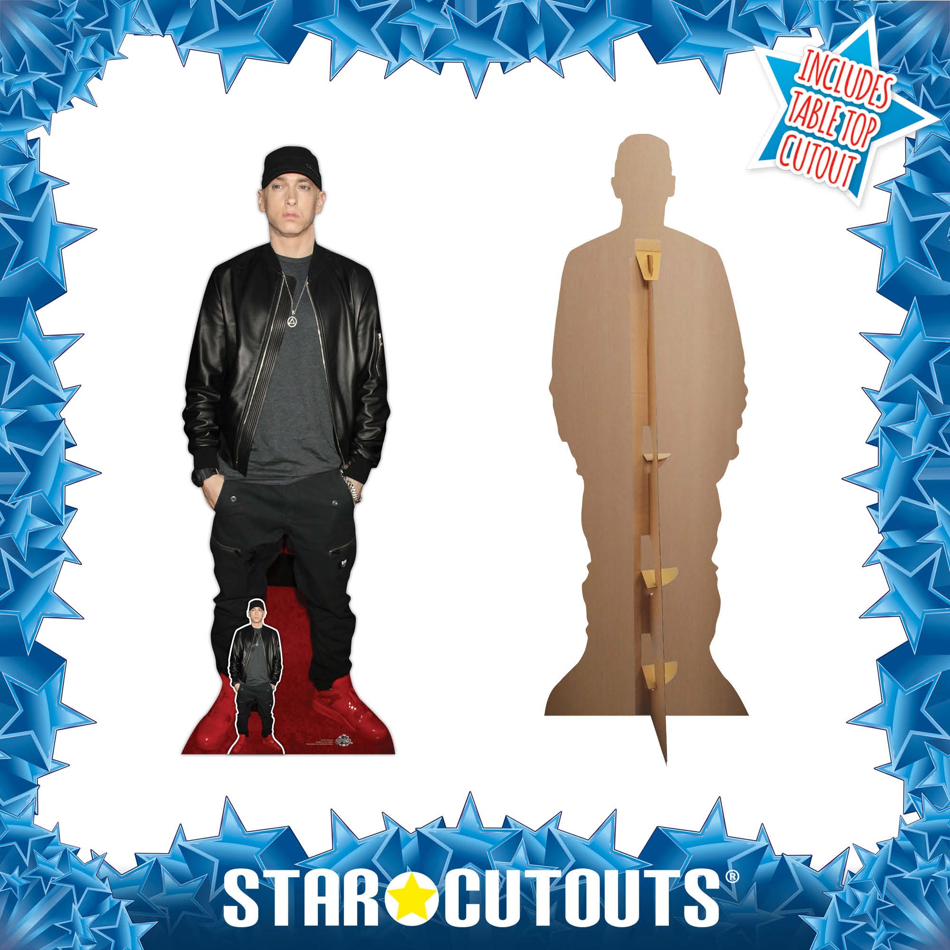 CS1035 Eminem Height 181cm Lifesize Cardboard Cut Out With Mini - mycardboardcutout