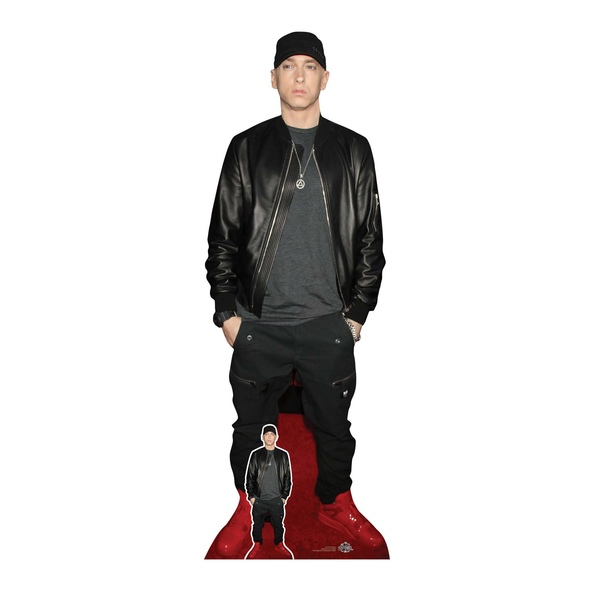 CS1035 Eminem Height 181cm Lifesize Cardboard Cut Out With Mini - mycardboardcutout