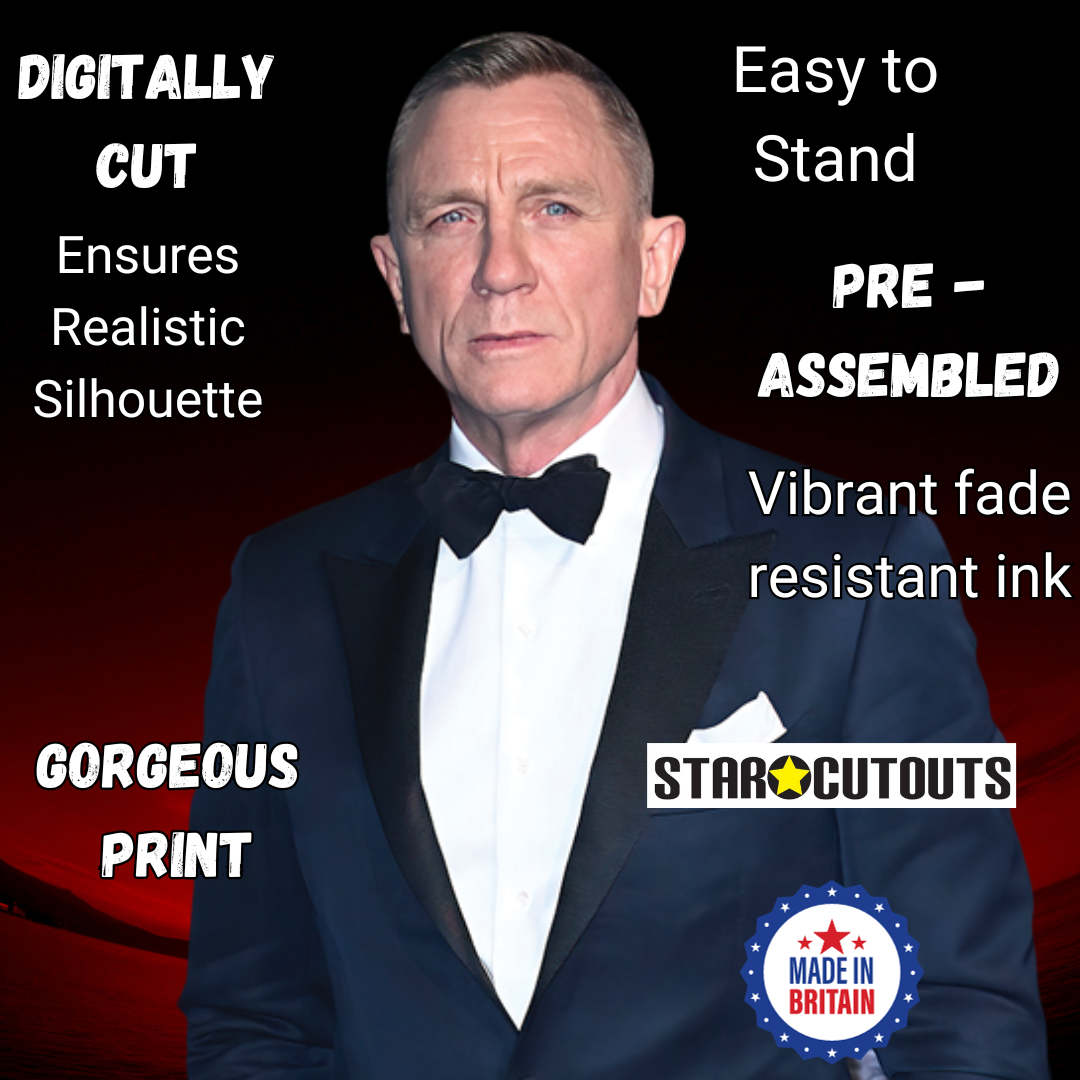 Daniel Craig Black Suit Cardboard Cutout - mycardboardcutout