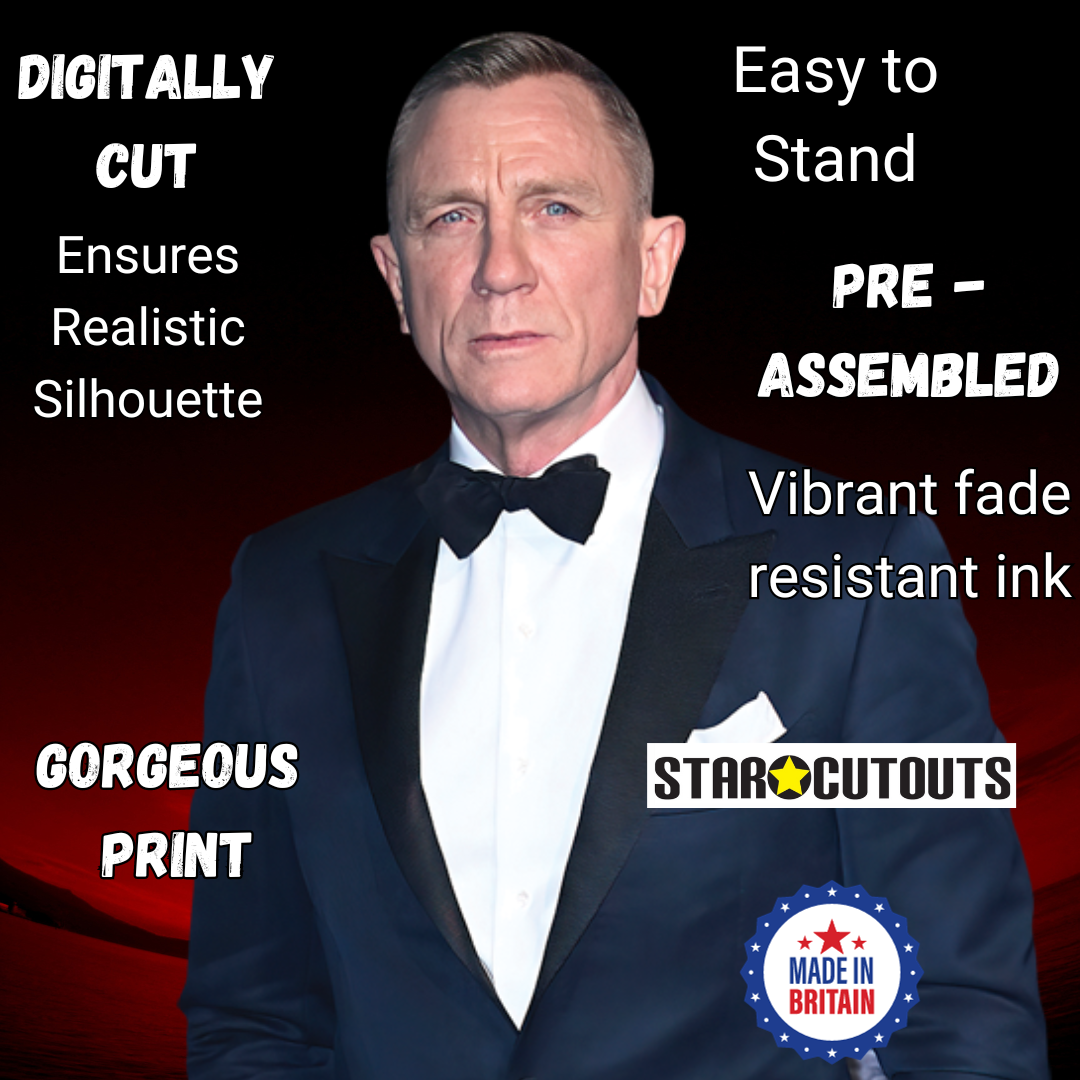 Daniel Craig Black Suit Cardboard Cutout