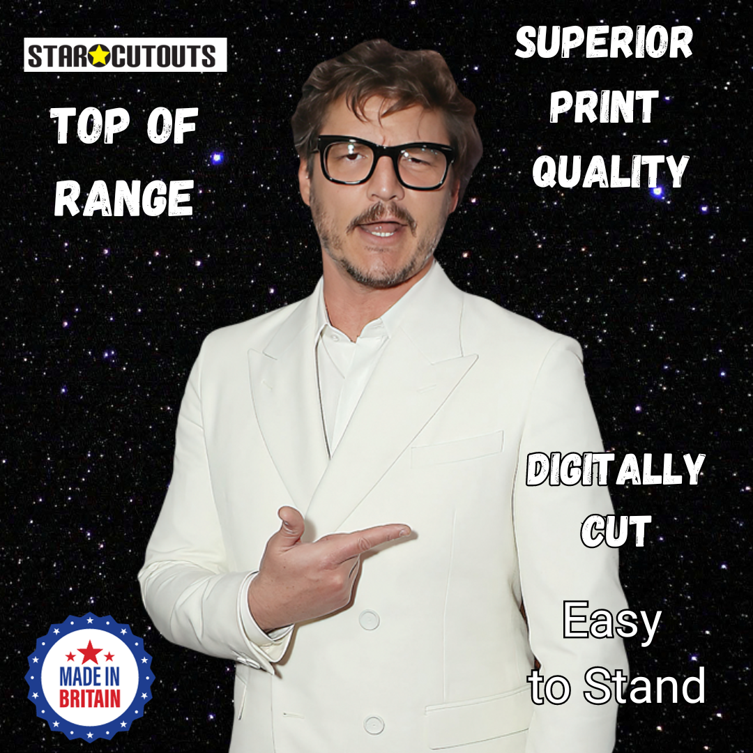 Pedro Pascal White Suit Cardboard Cutout - mycardboardcutout