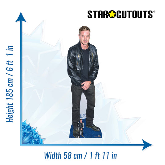 CS1108 Eric Dane Height 185cm Lifesize Cardboard Cut Out With Mini - mycardboardcutout