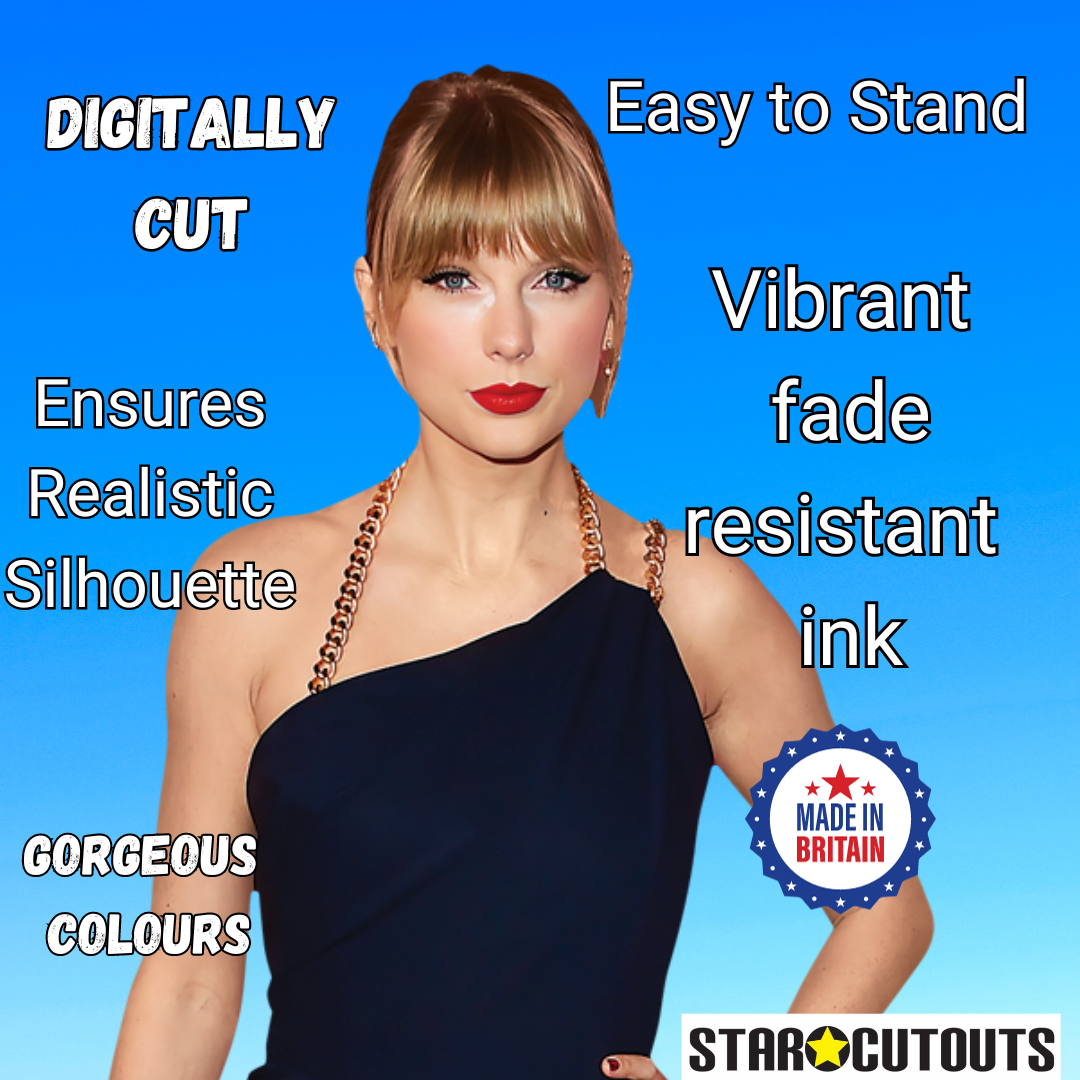 CS1110 Singer Navy Jumpsuit Height 183cm Lifesize Cardboard Cut Out With Mini - mycardboardcutout