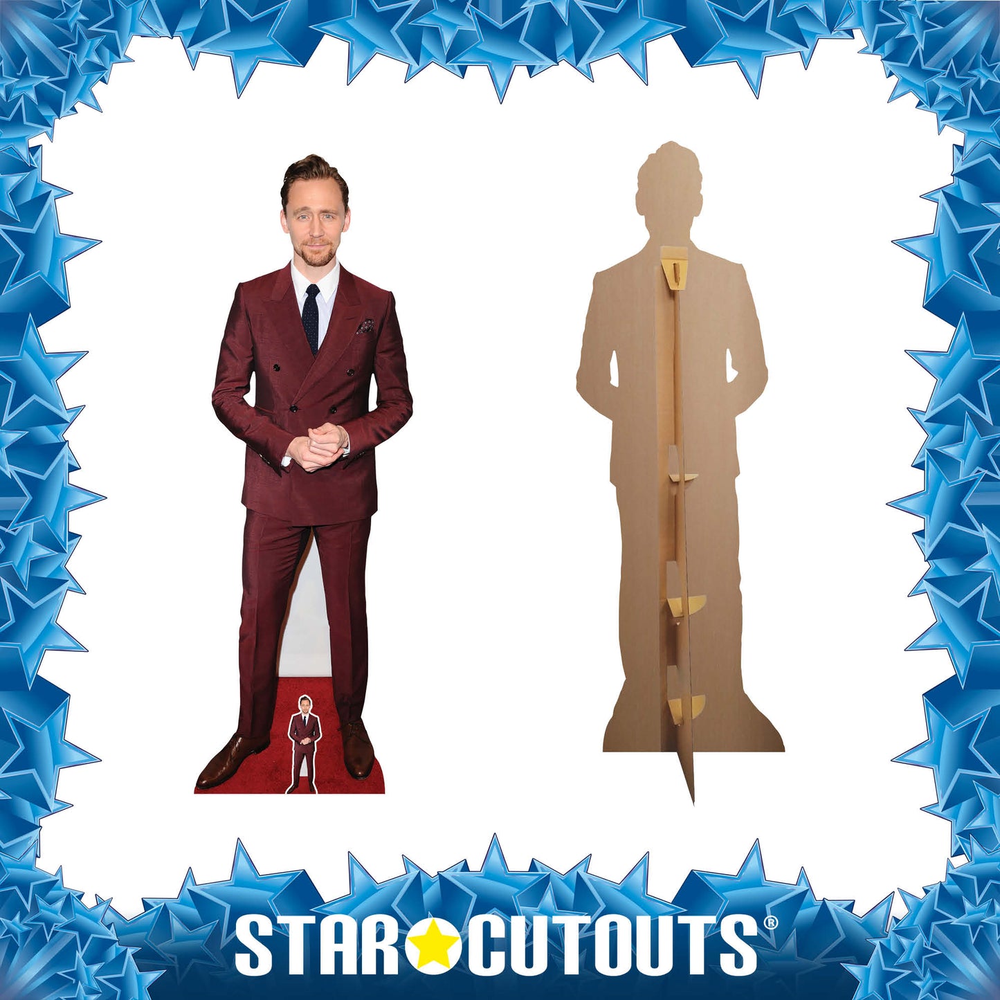 CS1111 Tom Hiddleston Red Suit Height 188cm Cardboard Cutout - mycardboardcutout