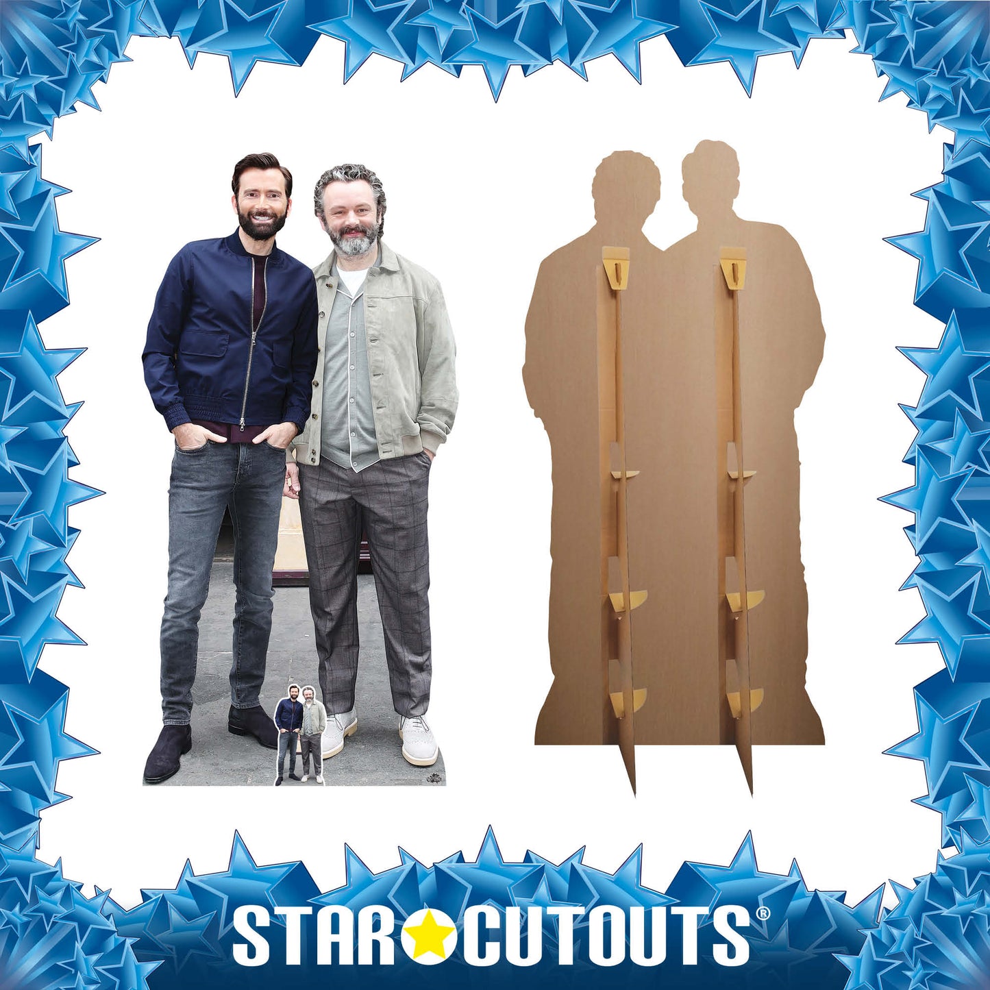 CS1124 David Tennant and Michael Sheen Height 187cm Cardboard Cutout - mycardboardcutout