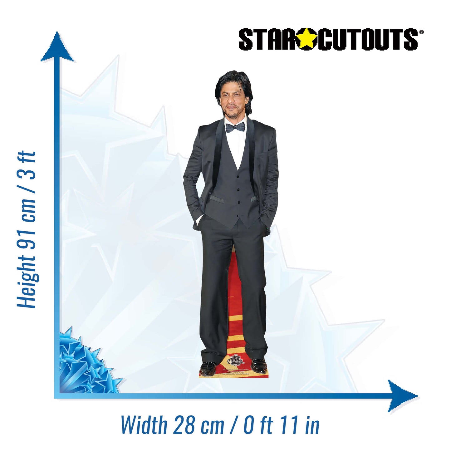 CS1126 Shah Rukh Khan Star Mini Height 91cm Cardboard Cutout - mycardboardcutout