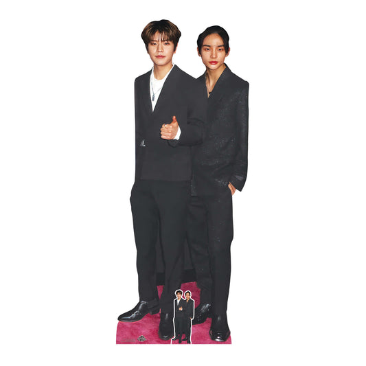 CS1127 Seungmin and Hyunjin Height 180cm Cardboard Cutout with Mini - mycardboardcutout