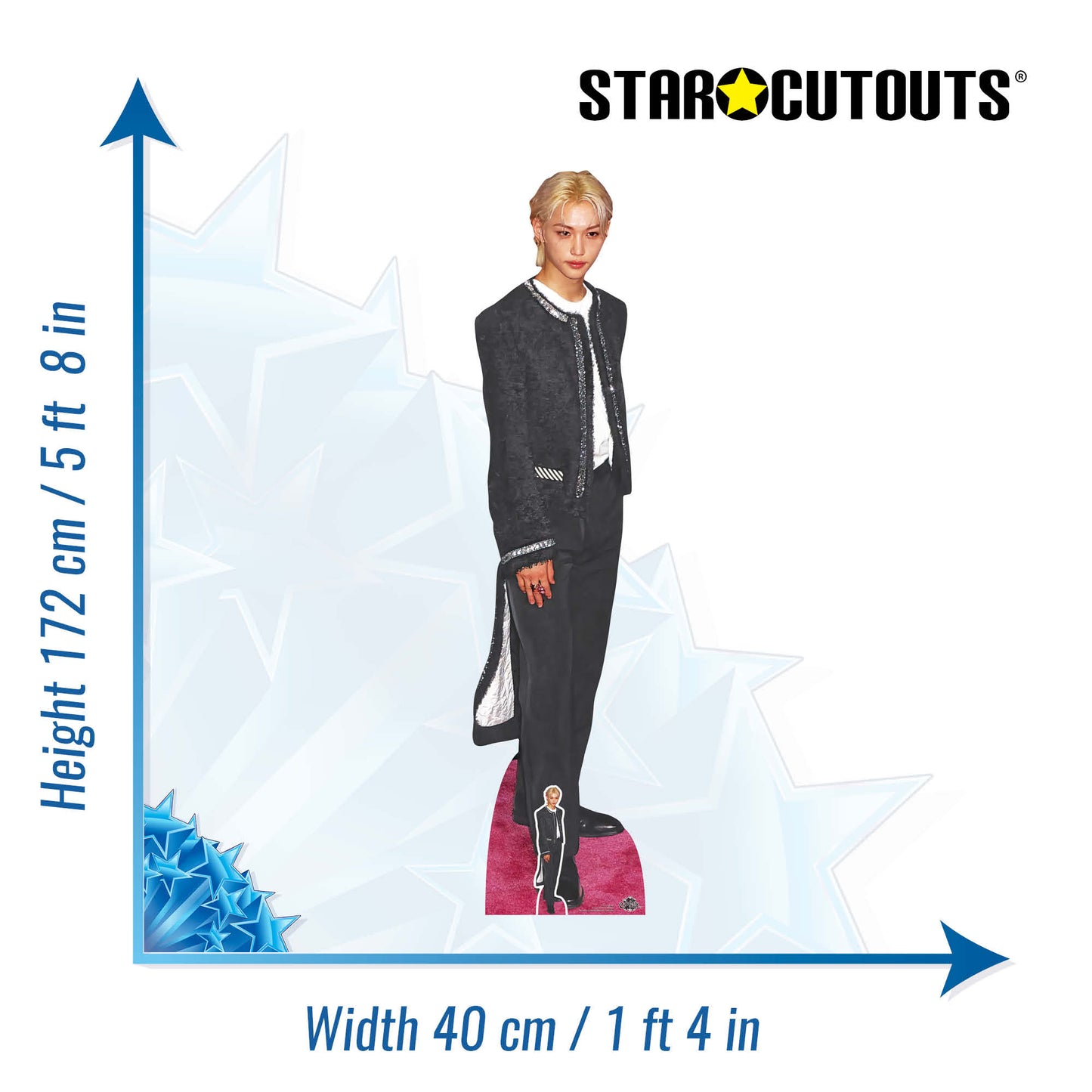 CS1128 Felix Lee Height 172cm Cardboard Cutout with Mini - mycardboardcutout