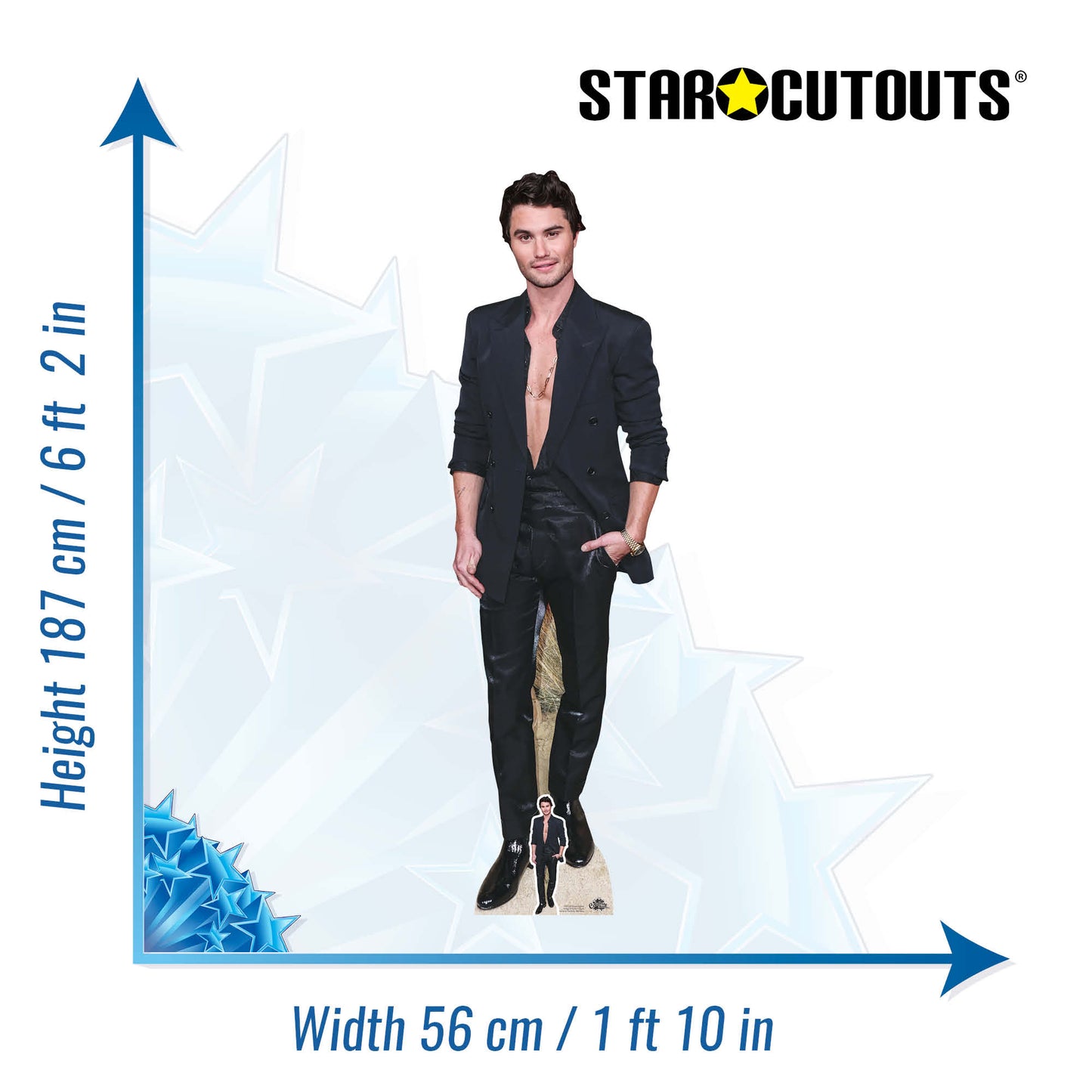 CS1129 Chase Stokes Height 187cm Cardboard Cutout with Mini - mycardboardcutout