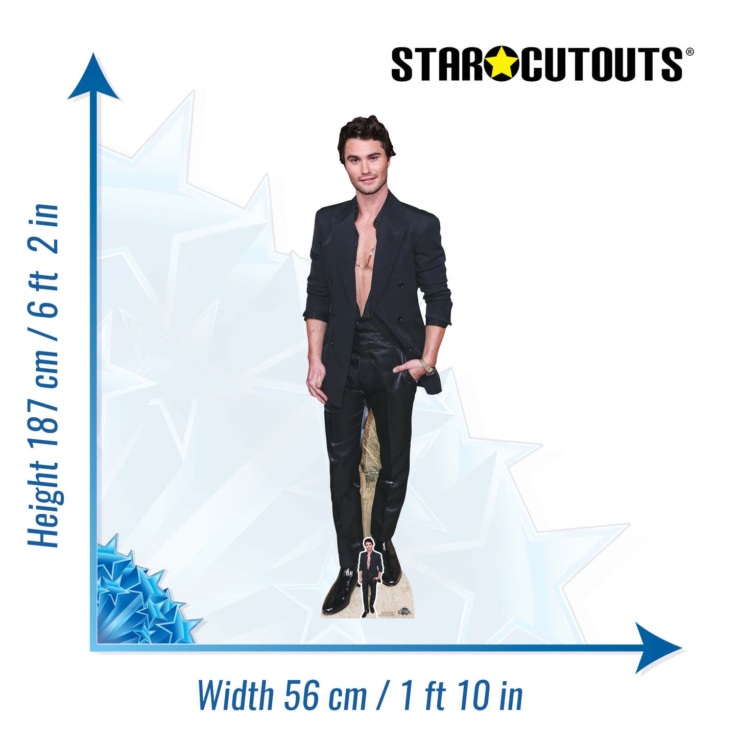 CS1129 Chase Stokes Height 187cm Cardboard Cutout with Mini