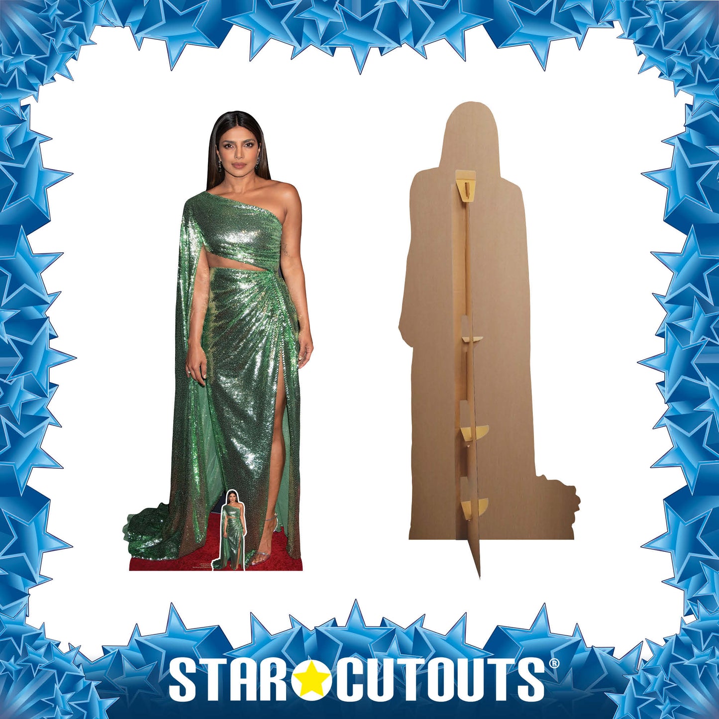 CS1130 Priyanka Chopra Height 170cm Cardboard Cutout with Mini - mycardboardcutout
